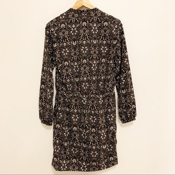 Joe Fresh Floral Print V Neck Button Mini Dress XS - Picture 4 of 7